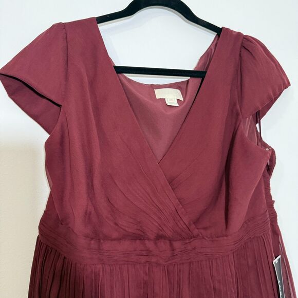 J. Crew Weddings & Parties Silk Dress - Burgundy 20 - Picture 3 of 8